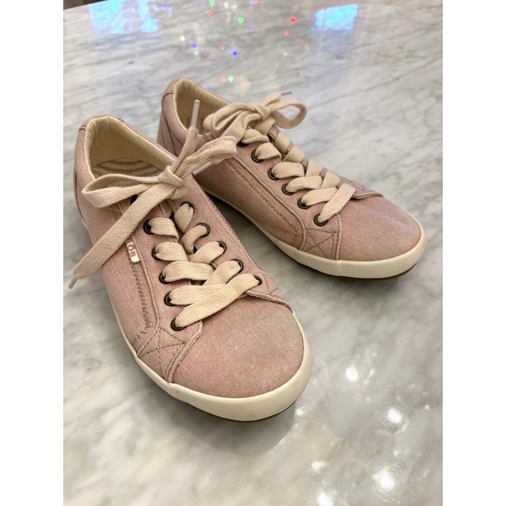 Taos Star Pink Canvas Lace-Up Sneakers Women's US 7 Casual Comfort‎ Shoes